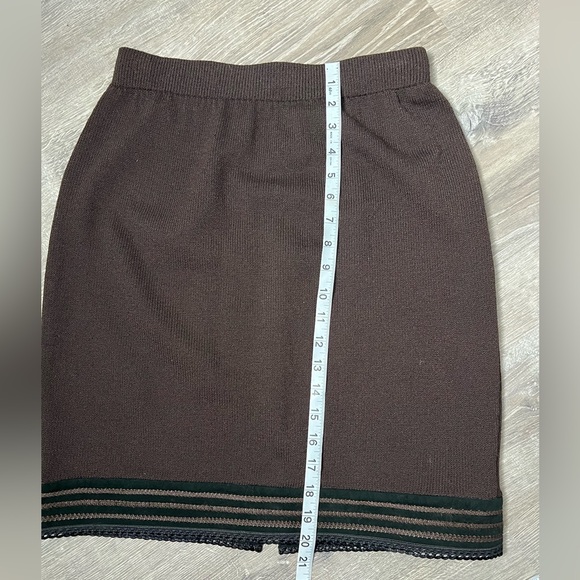 St. John Collection by Marie Gray Brown Wool Blend Skirt- 6 - Picture 4 of 9